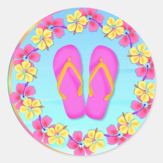 Tropisch Hawiian Luau Cupcake Stickers (Voorkant)