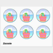 Tropisch Hawiian Luau Cupcake Stickers (Vel)