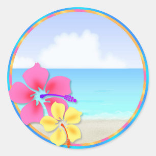 Tropisch Hawiian Luau Cupcake Toppers Stickers