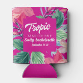 Tropisch heet vrijgezellenfeestje  blikjeskoeler (Achterkant)