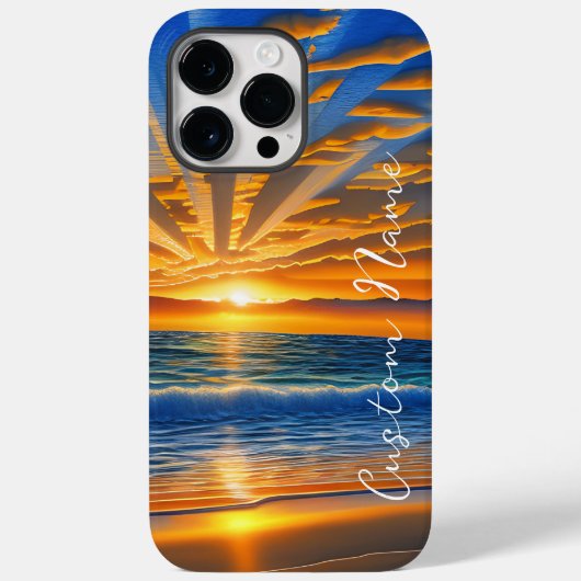 Tropisch heldere oceaanzonsonderstel Case-Mate iPhone case (Achterkant)