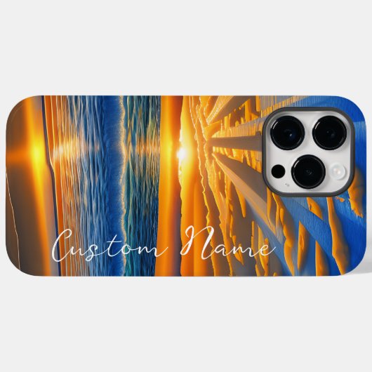 Tropisch heldere oceaanzonsonderstel Case-Mate iPhone case (Achterkant (horizontaal))