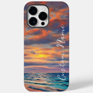 Tropisch heldere Ocean Sunset Beach Case-Mate iPhone 14 Pro Max Hoesje