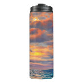 Tropisch heldere Ocean Sunset Beach Thermosbeker (Voorkant)