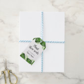 Tropisch herdenkingszaadpakket Funeral Monstera Cadeaulabel (Met Touw)