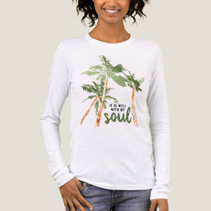 Tropisch Het Is Goed Met Mijn Ziel Palmboom Modern Tri-Blend Shirt