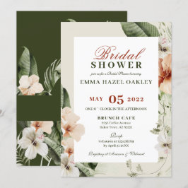 Tropisch hibiscus boho pastel Vrijgezellenfeest Kaart