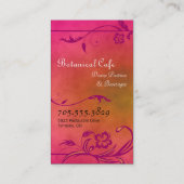 Tropisch Hibiscus Cafe Restaurant Visitekaartje (Achterkant)