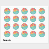 Tropisch Hibiscus Floral Adres Label Sticker (Vel)