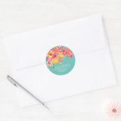 Tropisch Hibiscus Floral Adres Label Sticker (Envelop)