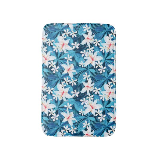 Tropisch Hibiscus Floral Pattern 2 Badmat (Voorkant Verticaal)