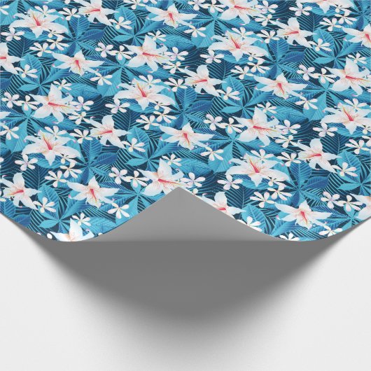 Tropisch Hibiscus Floral Pattern 2 Cadeaupapier (Hoek)
