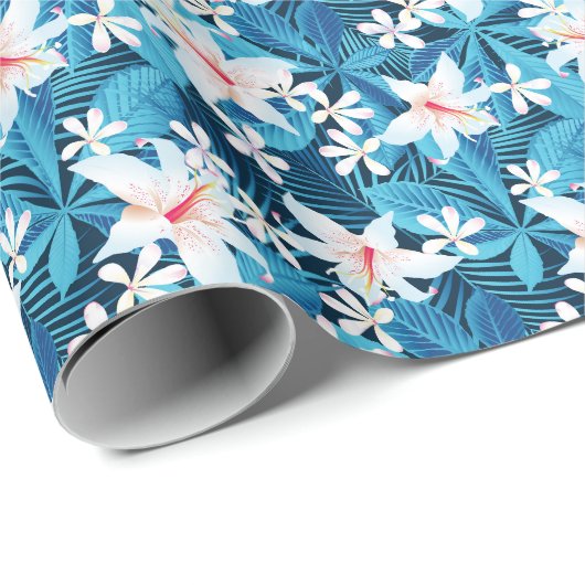 Tropisch Hibiscus Floral Pattern 2 Cadeaupapier (Rol Hoek)