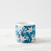 Tropisch Hibiscus Floral Pattern 2 Espresso Kop (Voorkant)