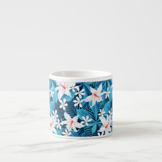 Tropisch Hibiscus Floral Pattern 2 Espresso Kop (Voorkant)
