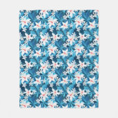 Tropisch Hibiscus Floral Pattern 2 Fleece Deken (Voorkant)