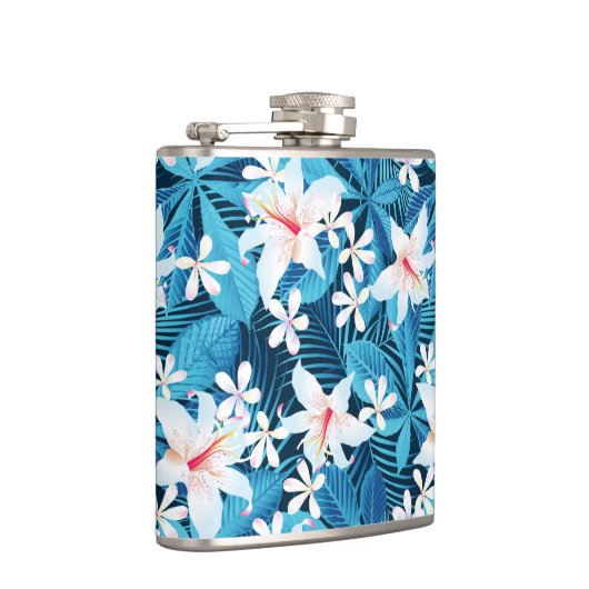 Tropisch Hibiscus Floral Pattern 2 Heupfles (Rechts)