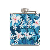 Tropisch Hibiscus Floral Pattern 2 Heupfles (Achterkant)