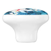 Tropisch Hibiscus Floral Pattern 2 Keramische Knop (Zijkant)