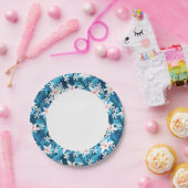 Tropisch Hibiscus Floral Pattern 2 Papieren Bordje (Feest)