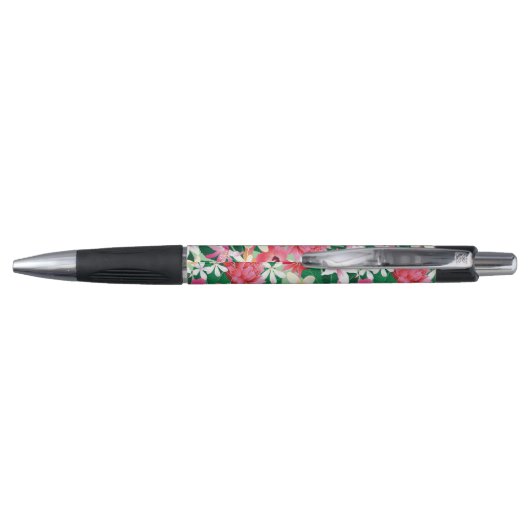 Tropisch Hibiscus Floral Pattern 2 Pen (Achterkant)