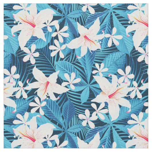 Tropisch Hibiscus Floral Pattern 2 Stof (Close Up)