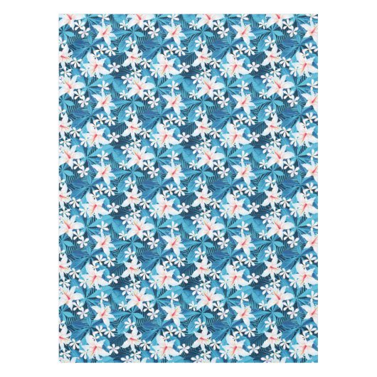 Tropisch Hibiscus Floral Pattern 2 Tafelkleed (Voorkant)