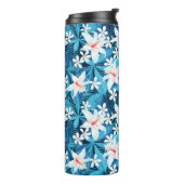 Tropisch Hibiscus Floral Pattern 2 Thermosbeker (Gedraaid links)