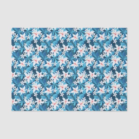 Tropisch Hibiscus Floral Pattern 2 Tissuepapier (Voorkant)