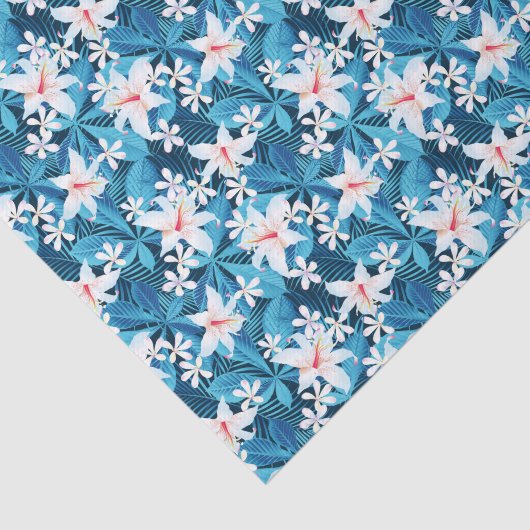 Tropisch Hibiscus Floral Pattern 2 Tissuepapier (Detail)