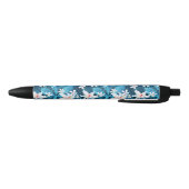 Tropisch Hibiscus Floral Pattern 2 Zwarte Inkt Pen (Bodem)