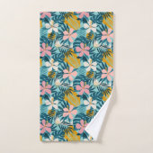 Tropisch Hibiscus Floral Pattern Bad Handdoek (Handdoek)