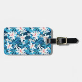 Tropisch Hibiscus Floral Pattern Bagagelabel (Voorkant horizontaal)