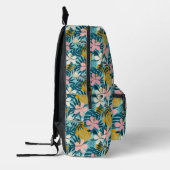 Tropisch Hibiscus Floral Pattern Bedrukte Rugzak (Links)