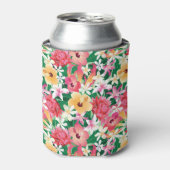 Tropisch Hibiscus Floral Pattern Blikjeskoeler (Blikje Voorkant)