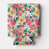 Tropisch Hibiscus Floral Pattern Blikjeskoeler (Voorkant)