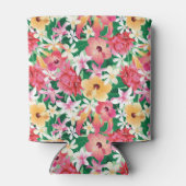 Tropisch Hibiscus Floral Pattern Blikjeskoeler (Achterkant)