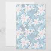 Tropisch Hibiscus Floral Pattern Briefpapier (Voorkant / Achterkant)
