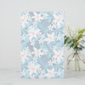 Tropisch Hibiscus Floral Pattern Briefpapier (Staand voorkant)