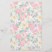 Tropisch Hibiscus Floral Pattern Briefpapier (Voorkant)