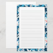 Tropisch Hibiscus Floral Pattern Briefpapier (Voorkant / Achterkant)