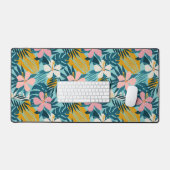 Tropisch Hibiscus Floral Pattern Bureaumat (Keyboard & Muis)