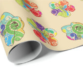 Tropisch Hibiscus Floral Pattern Cadeaupapier (Rol Hoek)