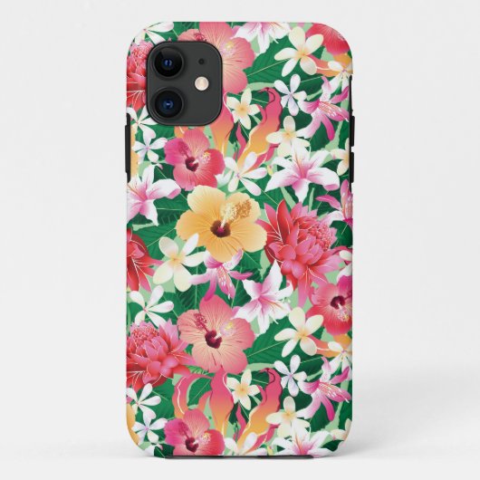 Tropisch Hibiscus Floral Pattern Case-Mate iPhone Case (Achterkant)