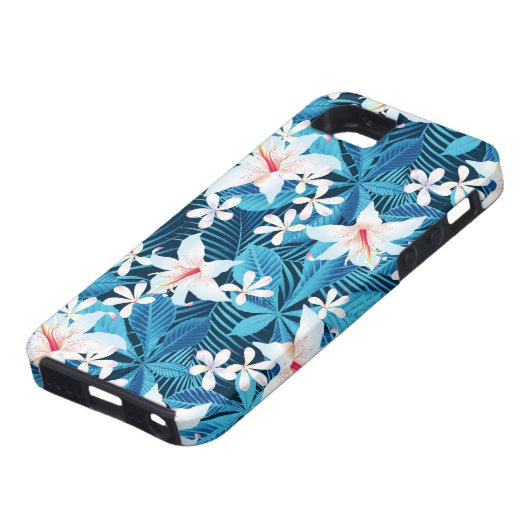 Tropisch Hibiscus Floral Pattern Case-Mate iPhone Case (Onderkant)