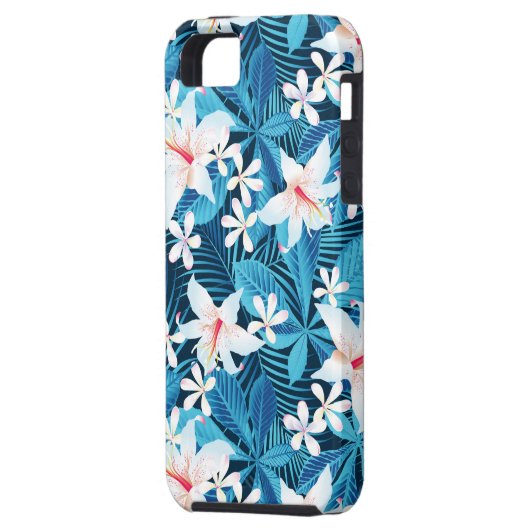 Tropisch Hibiscus Floral Pattern Case-Mate iPhone Case (Achterkant Links)