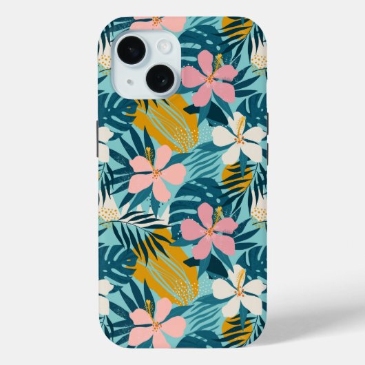 Tropisch Hibiscus Floral Pattern Case-Mate iPhone Case (Achterkant)