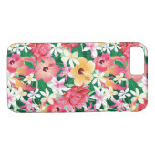 Tropisch Hibiscus Floral Pattern Case-Mate iPhone Case (Achterkant (Horizontaal))