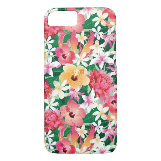 Tropisch Hibiscus Floral Pattern Case-Mate iPhone Case (Achterkant)