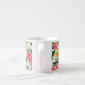 Tropisch Hibiscus Floral Pattern Espresso Kop (Achterkant)
